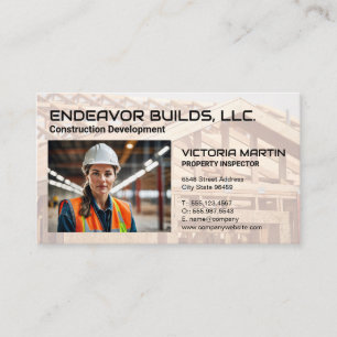 Tarjeta De Visita Trabajador de construcción en almacén