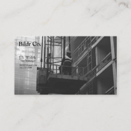 Tarjeta De Visita Trabajador de construcción en plataforma de grúas