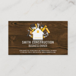 Tarjeta De Visita Trabajador de construcción | Herramientas de repar