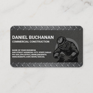 Tarjeta De Visita Trabajador de Construcción Soldando   Propiedades 