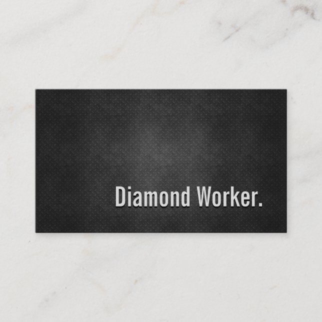 Tarjeta De Visita Trabajador de diamantes Guay Simplicidad Metalizad (Anverso)