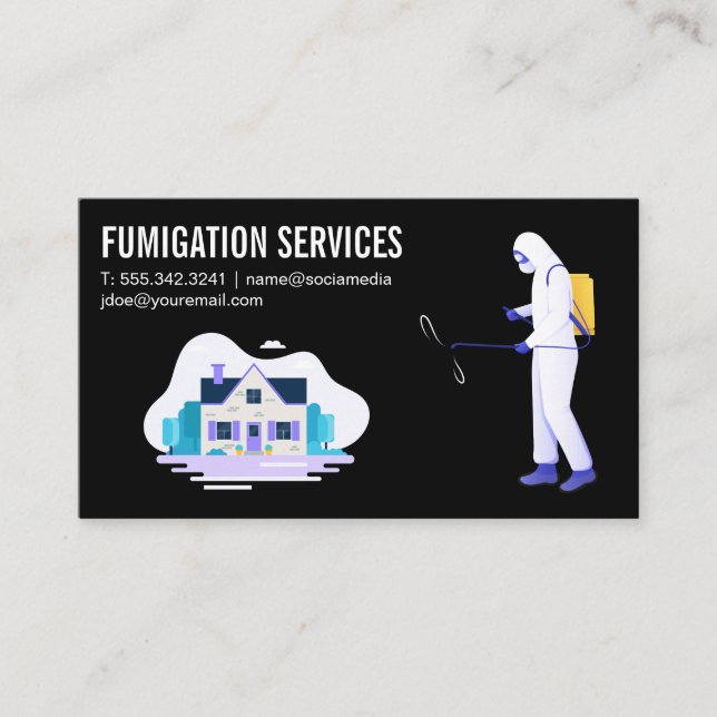 Tarjeta De Visita Trabajador de fumigación (Anverso)