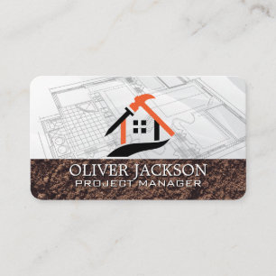 Tarjeta De Visita Trabajador de la construcción Planos Arquitect