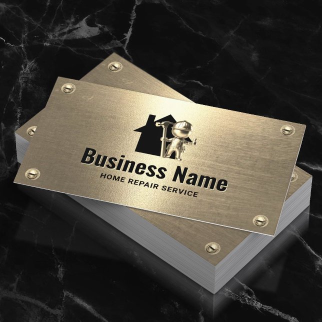 Tarjeta De Visita Trabajador Gold de mantenimiento de reparación de  (Subido por el creador)