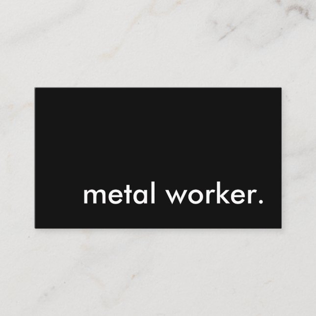 Tarjeta De Visita trabajador metalizado (Anverso)