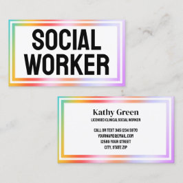 Tarjeta De Visita Trabajador social de LCSW