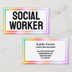 Tarjeta De Visita Trabajador social de LCSW