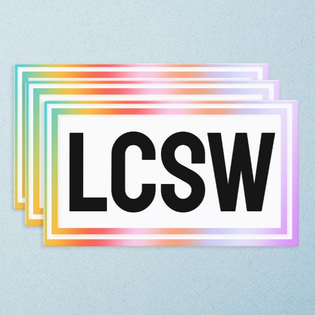 Tarjeta De Visita Trabajador social de LCSW (Social Worker Business Cards)