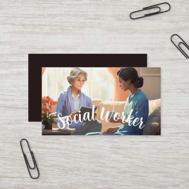 Tarjeta De Visita Trabajador social geriátrico (Anverso/Reverso In Situ)
