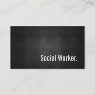 Tarjeta De Visita Trabajador social Guay Simplicidad Metalizado negr