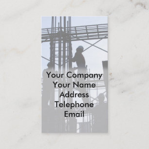 Tarjeta De Visita Trabajadores de construcción en el solar