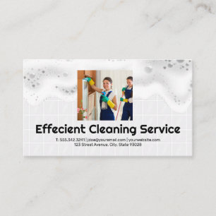 Tarjeta De Visita Trabajadores de limpieza   Soap Suds