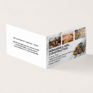 Tarjeta De Visita Trabajadores del Collar Azul   Maquinaria pesada  