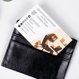 Tarjeta De Visita Trabajo Chica Moderno I