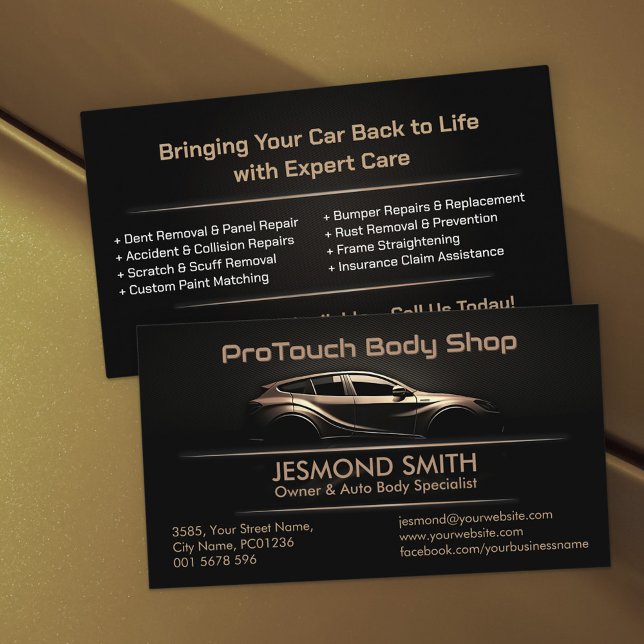 Tarjeta De Visita Trabajo de cuerpo automático moderno y elegante (Subido por el creador)