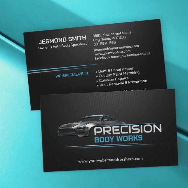 Tarjeta De Visita Trabajo de cuerpo automático moderno y elegante (Subido por el creador)
