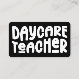 Tarjeta De Visita Trabajo de profesores de guardería minimalista