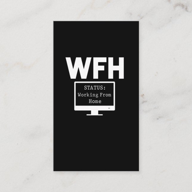 Tarjeta De Visita Trabajo desde casa Funny Homeoffice Orgulloso Empl (Anverso)