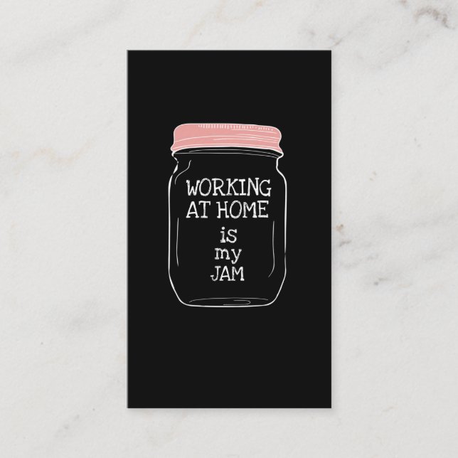 Tarjeta De Visita Trabajo desde casa Jam Funny Homeoffice Job (Anverso)