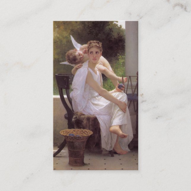 Tarjeta De Visita Trabajo interrumpido, William-Adolphe Bouguereau (Anverso)