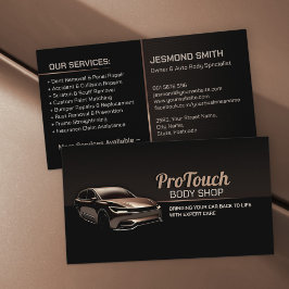 Tarjeta De Visita Trabajos de chapa y pintura modernos y elegantes 