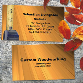 Tarjeta De Visita Trabajos de construcción de cinta de medición vert