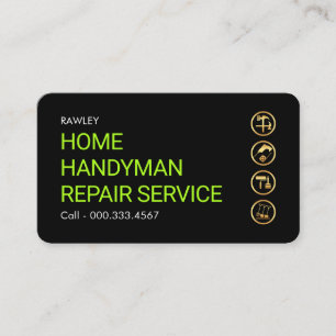 Tarjeta De Visita Trabajos de Mano de Obra Simple Minimalista de Oro