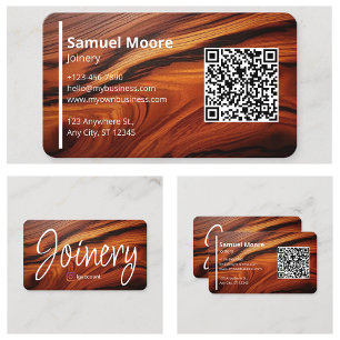 Tarjeta De Visita Trabajos modernos en madera Madera de cocobolo