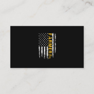 Tarjeta De Visita Tractor Americano Bandera Estadounidense Rándea Gr