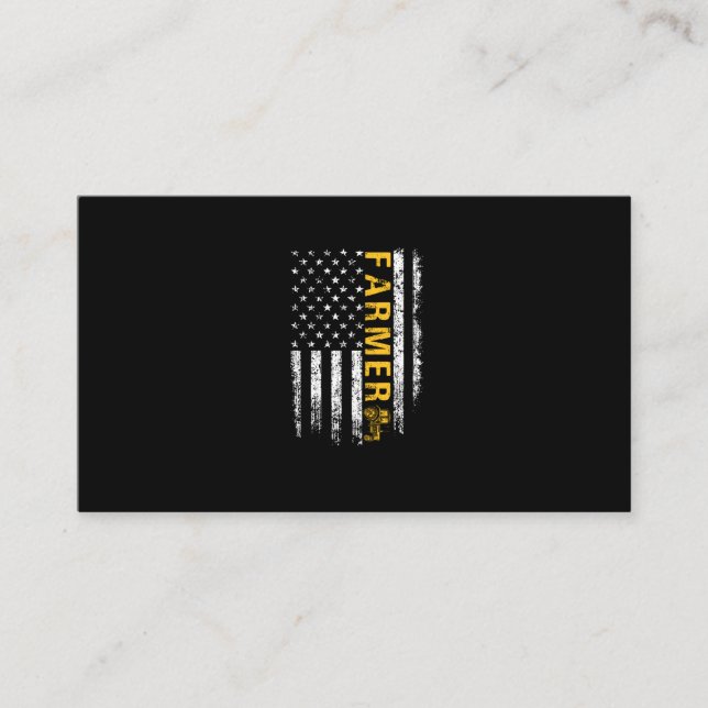 Tarjeta De Visita Tractor Americano Bandera Estadounidense Rándea Gr (Anverso)