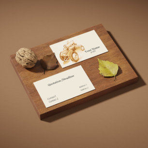 Tarjeta De Visita Tractor antiguo -acuarela