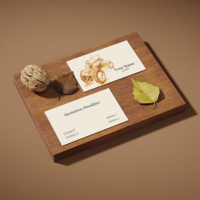 Tarjeta De Visita Tractor antiguo -acuarela (Subido por el creador)