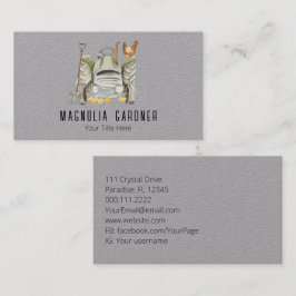 Tarjeta De Visita Tractor de cultivo Pollos Jardinería orgánica