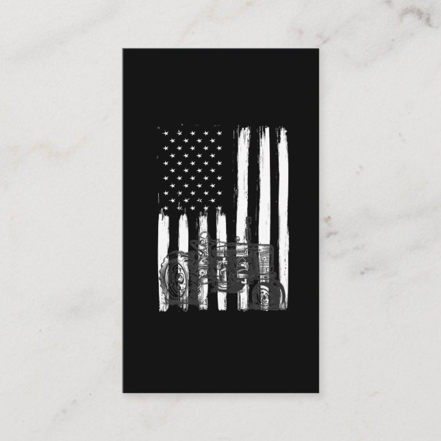 Tarjeta De Visita Tractor de granjas de bandera estadounidense Patri