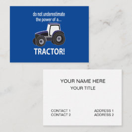 Tarjeta De Visita Tractor de potencia del tractor