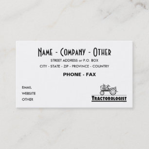 Tarjeta De Visita Tractor divertido Personalizar