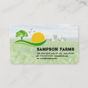 Tarjeta De Visita Tractor Tierra de cultivo Agricultura