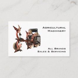 Tarjeta De Visita Tractor y paleta de la maquinaria agrícola