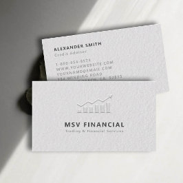 Tarjeta De Visita Trader Dealer Faux Grabado en relieve Profesional 