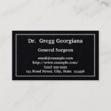 Tarjeta de visita tradicional y llana de general