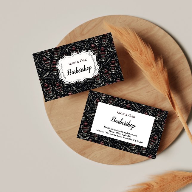 Tarjeta De Visita Traditional Barber Tools Classic Grooming (Subido por el creador)