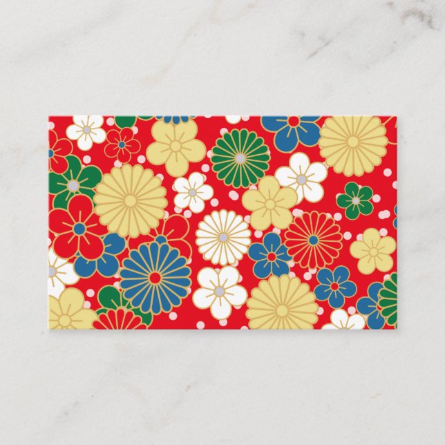 Tarjeta De Visita Traditional Japanese Patterns (Anverso)