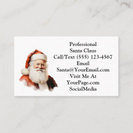 Tarjeta De Visita Traditional Santa Claus Business Card