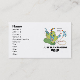 Tarjeta De Visita Traducción interna (síntesis de proteínas)