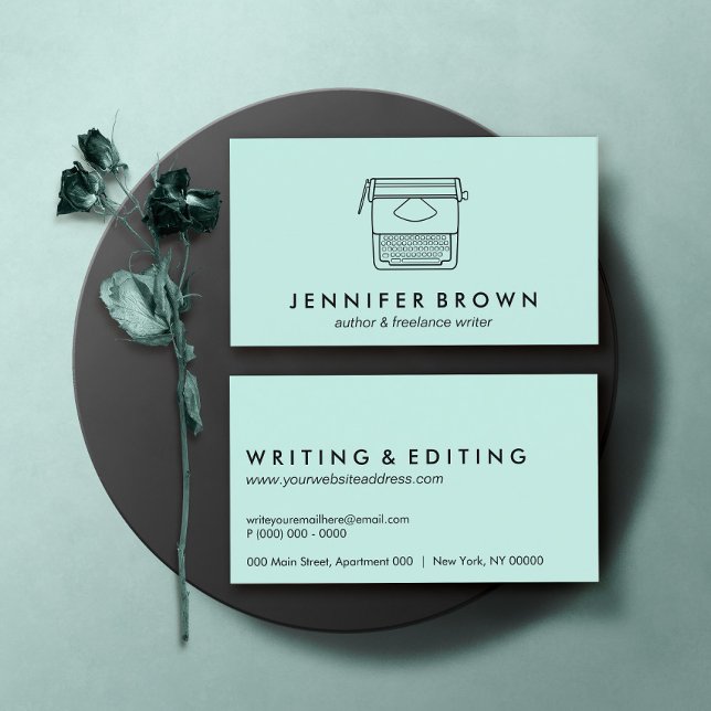 Tarjeta De Visita Traductor de máquina de escribir de época (Subido por el creador)