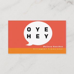 Tarjeta De Visita Traductor de voz profesor de idioma bilingüe