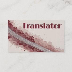 Tarjeta De Visita Traductor elegante