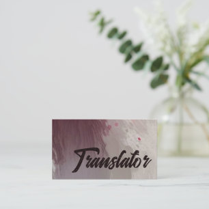 Tarjeta De Visita Traductor elegante