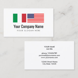 Tarjeta De Visita Traductor italiano-inglés del servicio de