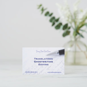 Tarjeta De Visita Traductor y escritor fantasma
